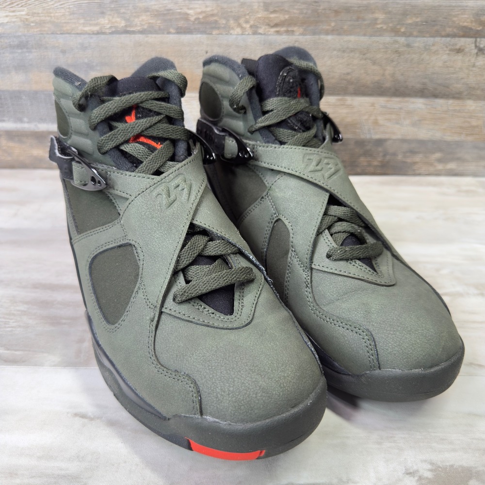 Air Jordan 8 Retro Take Flight Mens Size 9.5 Sneakers Sequoia Green 305381-305